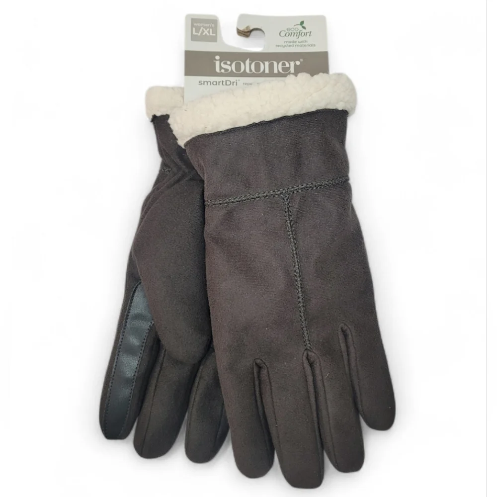 Isotoner Dark Brown Gloves NWT - Picture 1 of 3